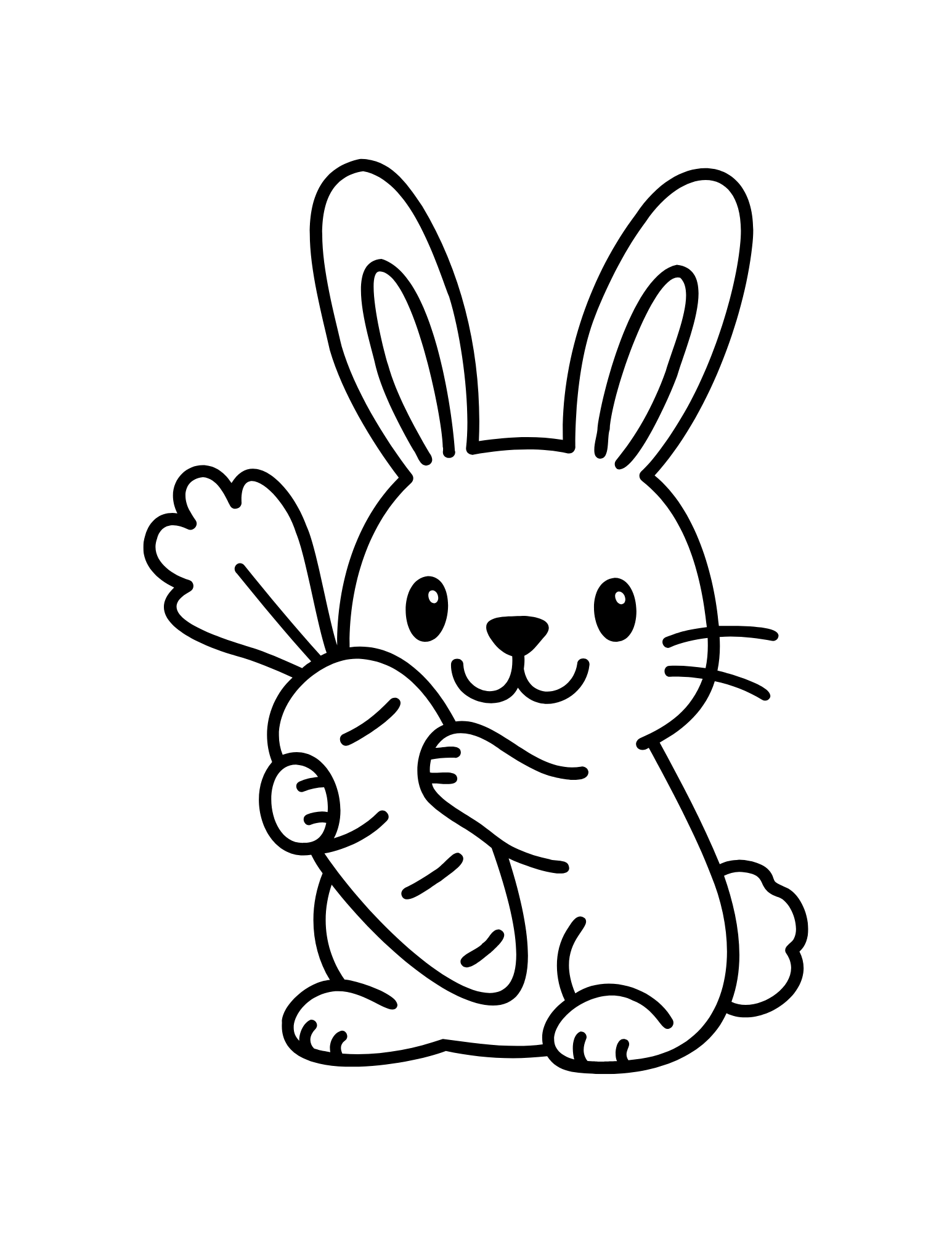 Coloriage lapin du livre Mon tout premier livre de coloriage