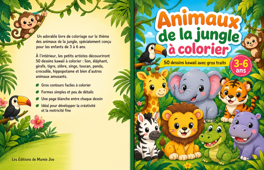 Livre de coloriage bébés animaux pour enfants