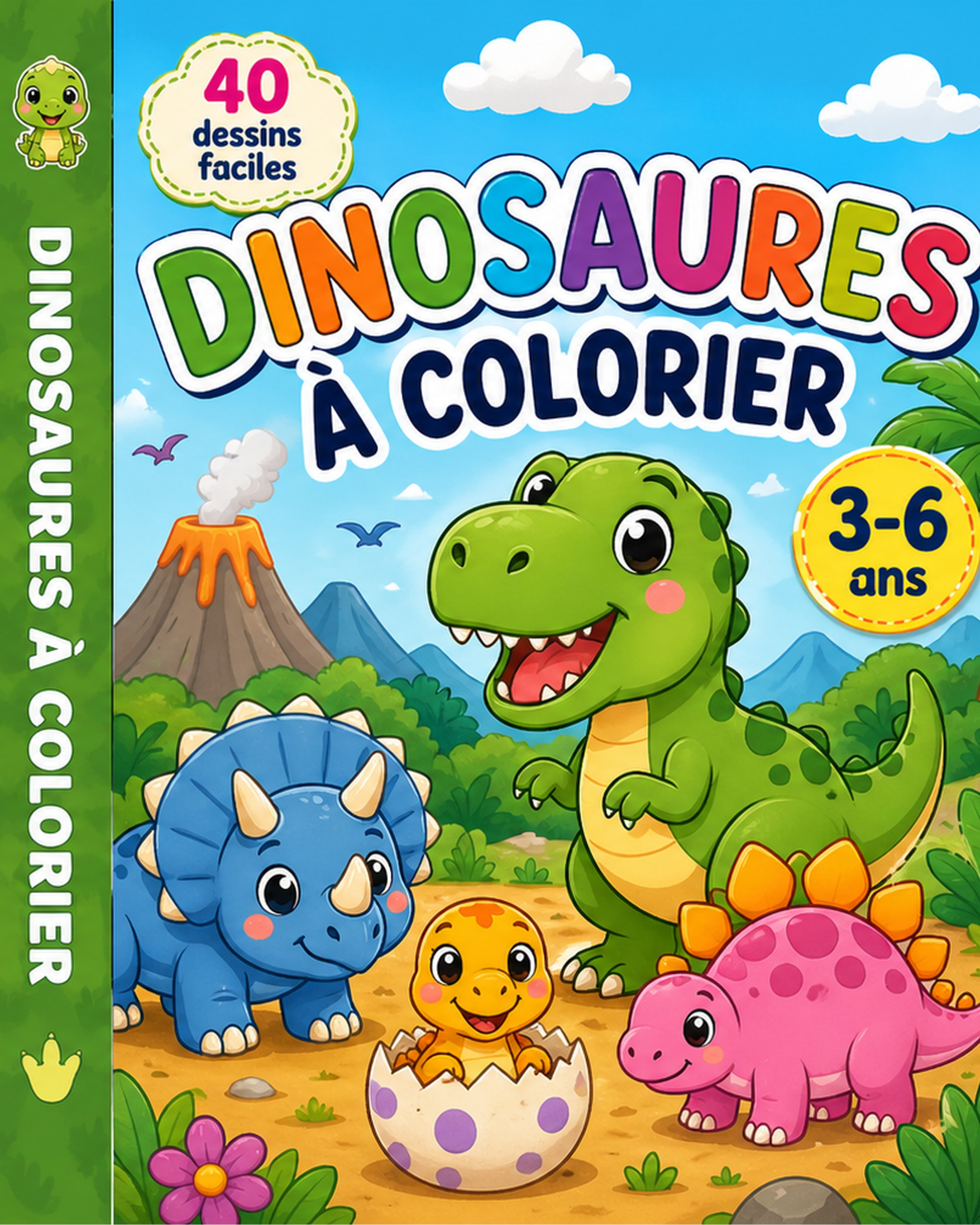 Couverture Dinosaures à colorier