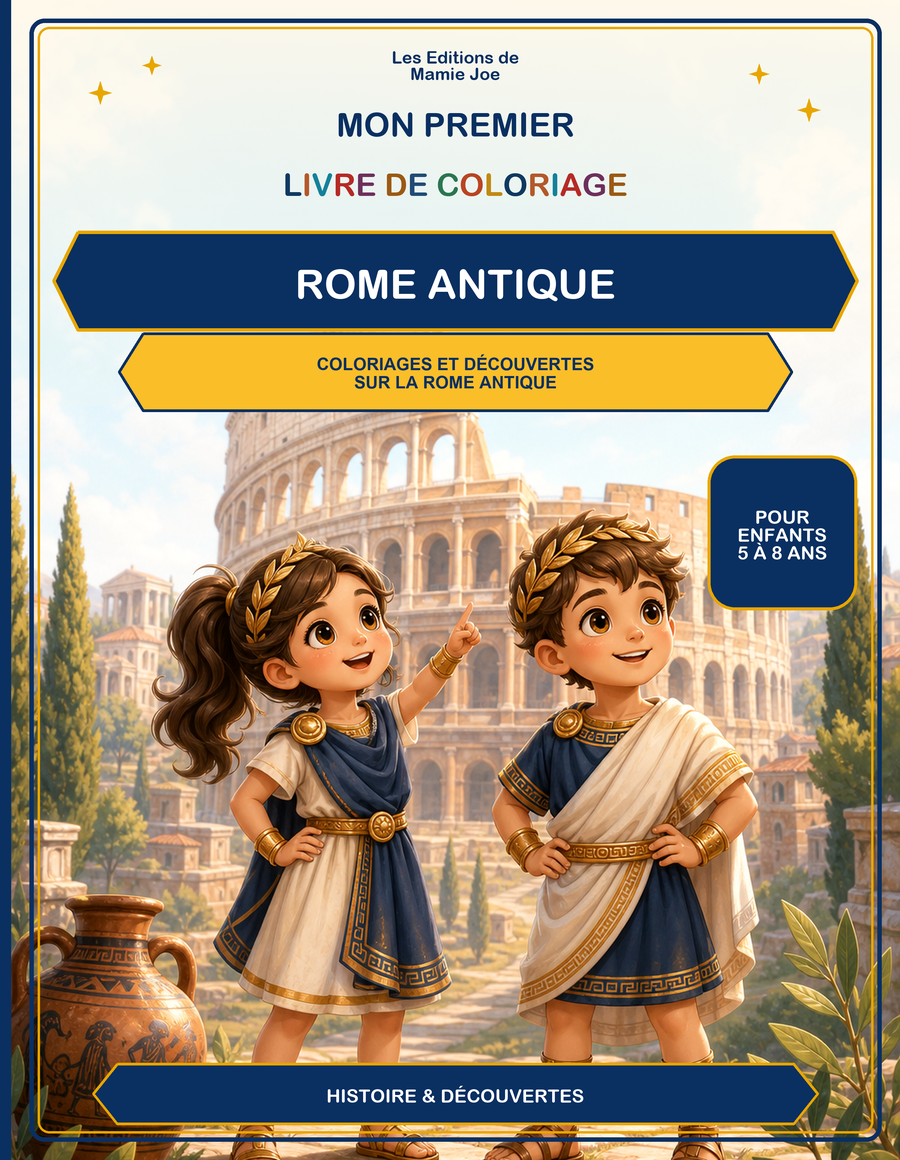 Couverture Mon premier livre de coloriage: Rome antique