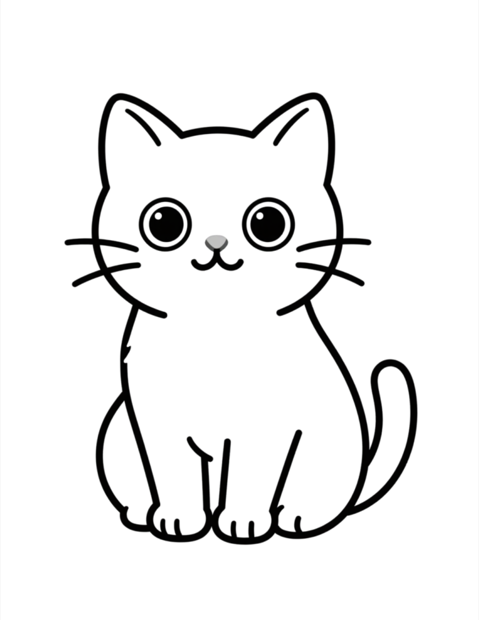 Page de coloriage simple pour jeune enfant